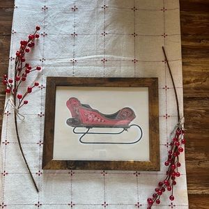 Vintage Farmhouse Christmas Holiday Decor Frame